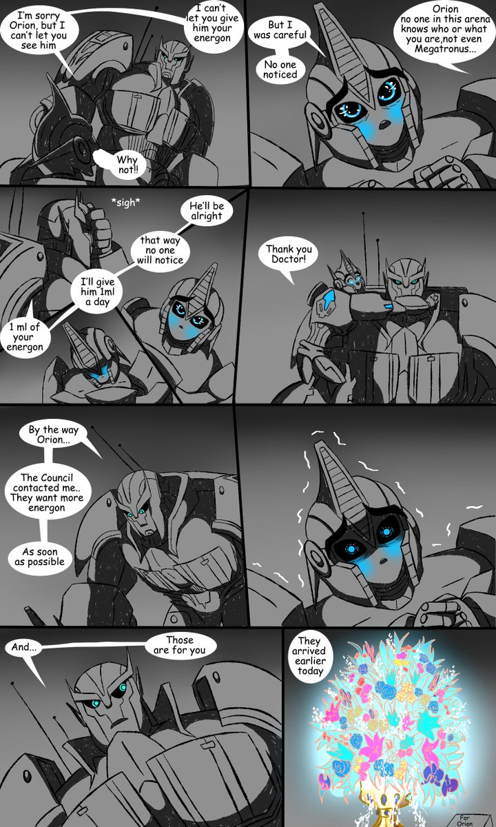 Auro_Doughnut's tweet photo. Why does ratchet never get his medical kit!?
Hang in there Mega and Orion!!
。・゚゚・(>д<)・゚゚・。
#transformers #transformersprime #tfp #tfprime #megatronus #megatron #orionpax #megop #megpax #ratchet #maccadam #maccadams #transformersfanart #soundwave https://t.co/KxeKmPgxsv