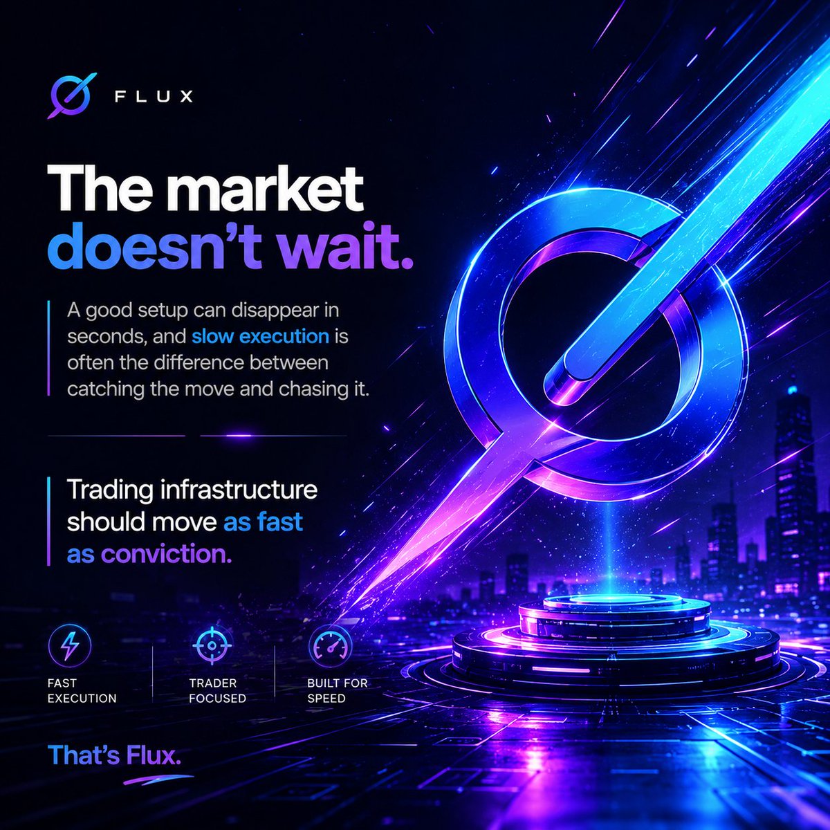 scripted_whiz's tweet photo. Most traders focus on charts. Smart traders focus on execution.

@FluxCore_Dex delivers a seamless perpetual trading experience with deep liquidity, fast order execution, and a user-friendly interface built for modern traders.

Trade smarter. Execute faster. Stay ahead. https://t.co/KVHl9yJp1Y