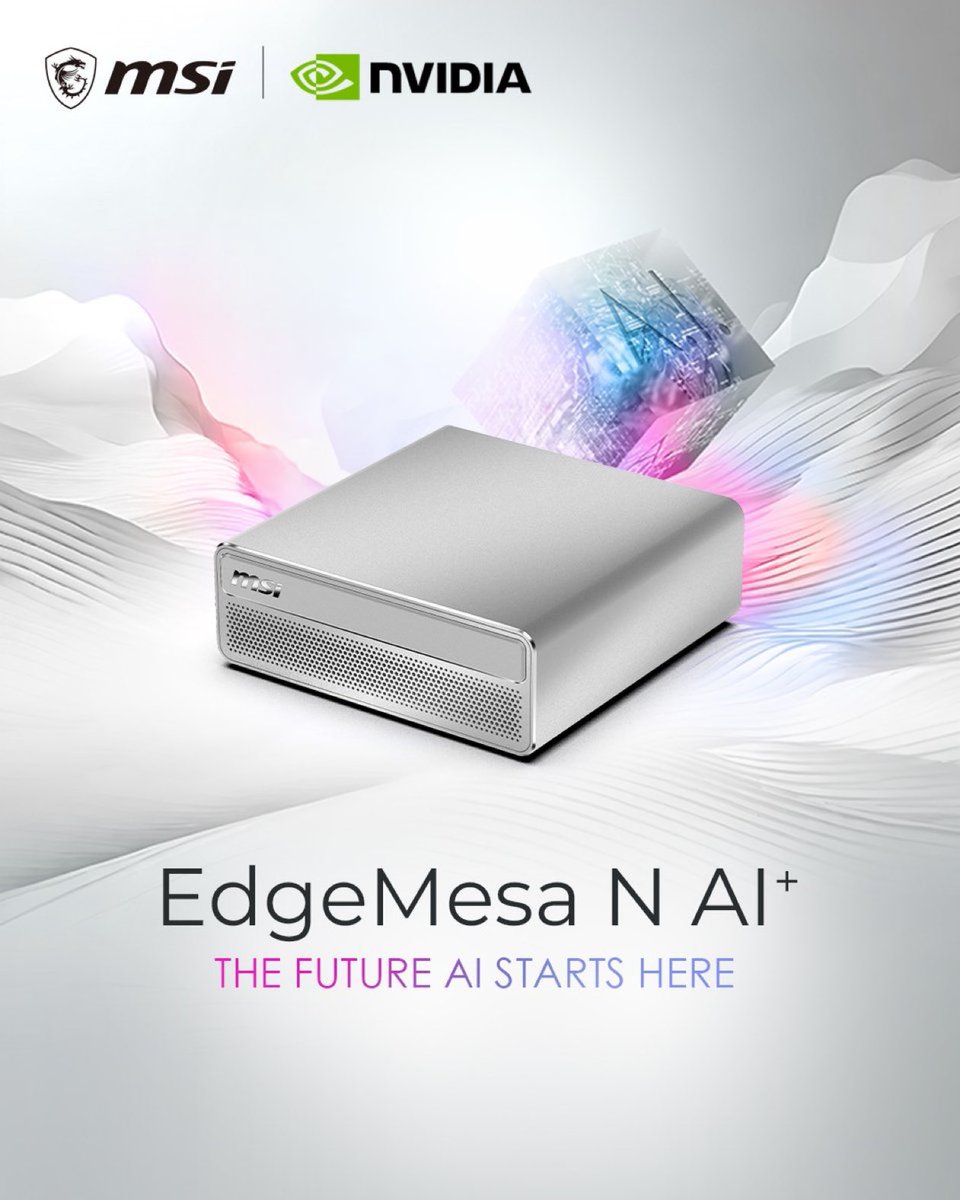 TechVoicenet's tweet photo. MSI اعلنوا عن جهاز Edge
لينافس اجهزة ماك ميني

🧠 بمعالج نفيديا الجديد
💿 128GB رام
❄️ نظام تبريد
📡 الاتصال: Wi‑Fi 7
🧩 التركيز: تشغيل AI محليًا 
🤑 السعر لم يعلن

الان الشركات كلها بتبدا تتساق تنزل اجهزة تنافس فئة M من ابل اللي ماكانت تقدر تنافسها سابقا بالقوة والحجم والاداء.

- لكن محد منهم قاعد يعلن السعر 😁😁🗿
