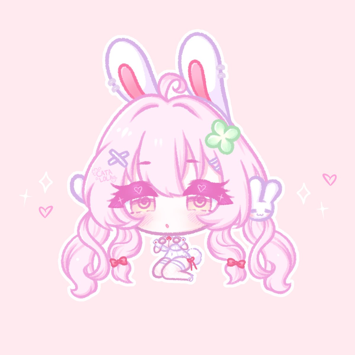 CatalolaVT's tweet photo. ♡ ･. CHIBI RAFFLE/GIVEAWAY~!! ･.  ୨୧

To celebrate my upcoming debut, I'm hosting a chibi raffle that I can work on in my first week of stream~!! >v< 🌸🍓

VTubers/OC owners, please comment your refs down below, I'll be picking 2 winners!! 🤍🩷

. ･+ To enter: +･。. 
• Follow + ♡ + ↻
• Comment your ref!
