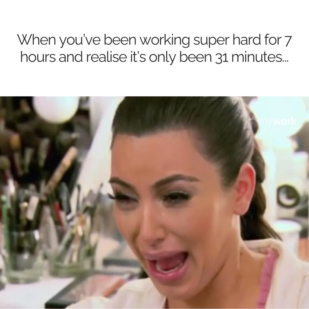 myworkagency's tweet photo. POV: You've answered emails, chased candidates, booked interviews, updated the CRM and solved three problems...

Then you check the clock and it's 9:31am 😭

#RecruitmentLife #OfficeHumour #UKJobs #meme https://t.co/XQtcG4Ujdn