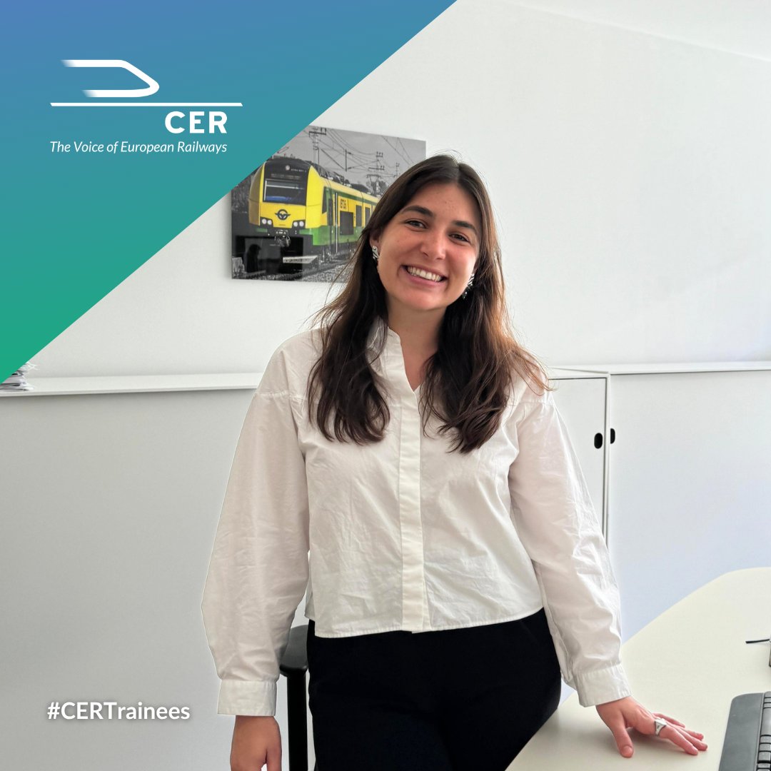 CER_railways's tweet photo. Welcoming Francisca to CER👋
As an EU Public Affairs trainee, she will contribute to the association’s work on key #EUTransport files.
🔎Make sure to follow our LinkedIn page for future traineeship openings.
#EUtraineeships #EUjobs #CERtrainees https://t.co/NeORHeCH3X