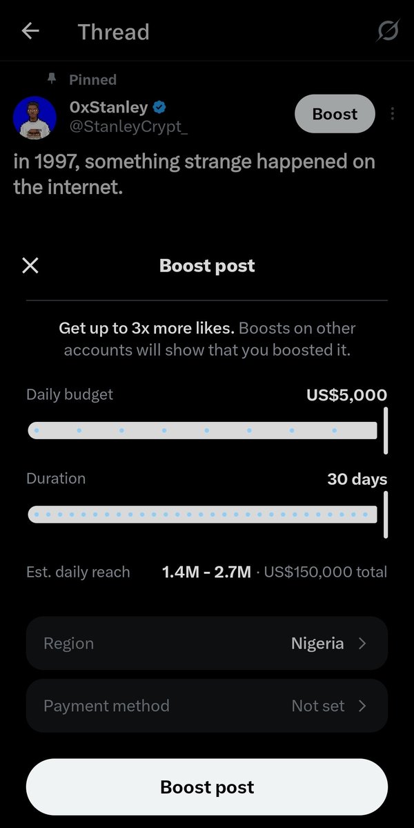 StanleyCrypt_'s tweet photo. We pay $150,000 to run an Ad on twitter 

Then those we made the Ad for

Then pays 350,000 Naira to make sure they don't see those Ads

That's how Twitter makes money for doing nothing https://t.co/f59HT7dBEI