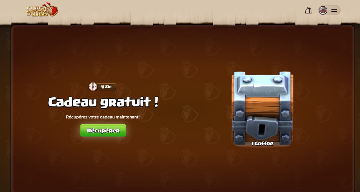 Spartafail's tweet photo. Go récup votre coffre gratuit sur le Supercell Store #clashofclans

 https://t.co/NsuWKcrgEx https://t.co/JcbeXfUwwj