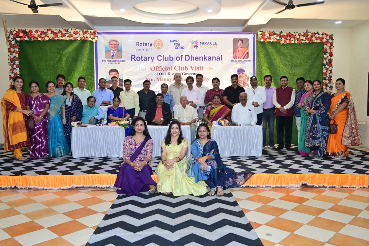 RotaryDhenkanal's tweet photo. A memorable evening of fellowship &amp; togetherness at the 51st Chartered Night Celebration &amp; during the official visit of DG-3262 Rtn Shri Manoj Kumar Tripathy to Dhenkanal. Rotary and Inner Wheel, united in service; 31 May 2026. https://t.co/hfRYXxuDsS