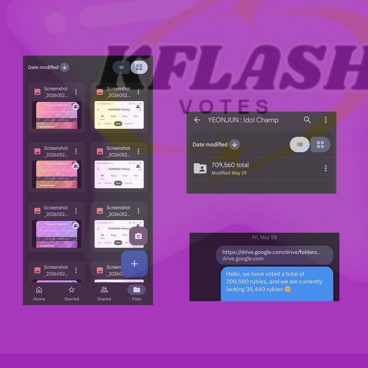 KflashVotes's tweet photo. IDOL CHAMP
Sold: 709,560 rubies
Purchased by: Anonymous - thank you for buying. 

To those who want to buy votes from us, please book in advance. https://t.co/3pSE8P6QAf