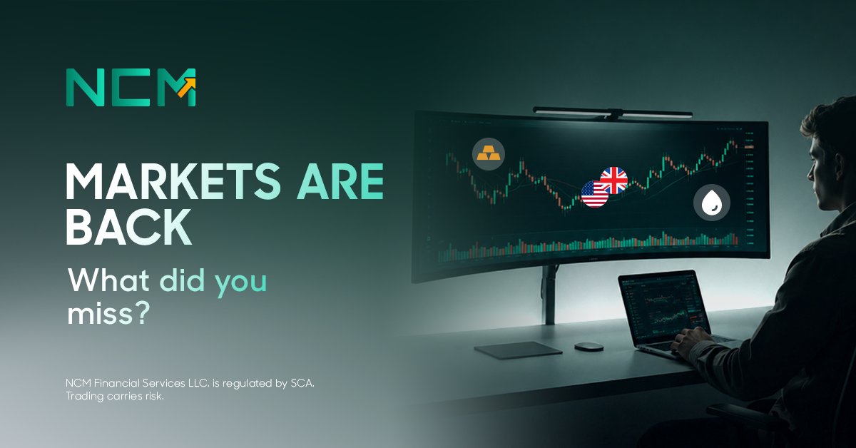 NCMFinancials's tweet photo. Markets are back. Here is what moved while you were away 📈

🥇 Gold: $4,540 — held steady during Eid. Down just 0.8% for May. Iran ceasefire extension talks keeping it range-bound between $4,488 and $4,595.

🛢️ Oil: the big mover. WTI crashed to $87 on Friday — lowest in 6 weeks. Down 17% in May. Why? Reports that the US and Iran agreed to extend the ceasefire by 60 days and reopen Hormuz. Trump has not approved yet.

💱 EUR/USD: 1.1750 — flat below 1.18. Dollar holding as the Fed stays on hold.

📊 S&P 500: 7,580 — new all-time high. Closed May at its strongest level ever.
This week: NFP on Friday. First jobs report under new Fed Chair Warsh.
What is your first trade this week? 👇

📅 Calendar → https://t.co/vbVn1cFiLn
Not investment advice. For informational purposes only.