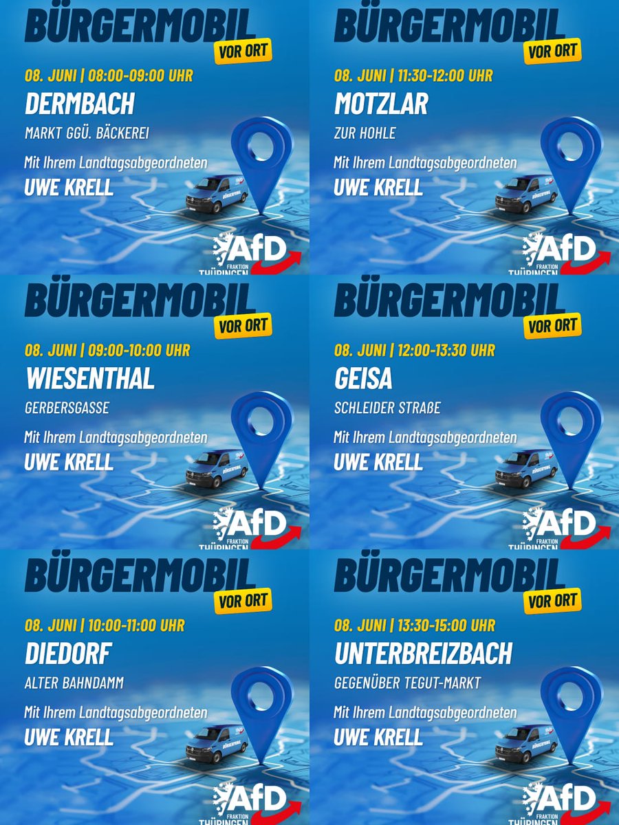 Krell_AfD's tweet photo. Am 08. Juni 26, Heimat -Tour Rhön. Kommen zu uns an den Infostand in Ihrer Nähe! https://t.co/ItmGz1bAeK
