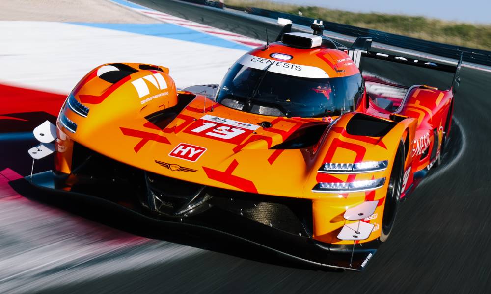 sportscar365's tweet photo. 🌋 MAGMA POWER: Genesis @MagmaRacing has revealed a striking orange-and-red livery that will adorn both of its GMR-001 Hypercars for its @24hoursoflemans debut next weekend.

➡️ https://t.co/O9AgyjIZGc #WEC #LeMans24 https://t.co/GoKhk2eSGl