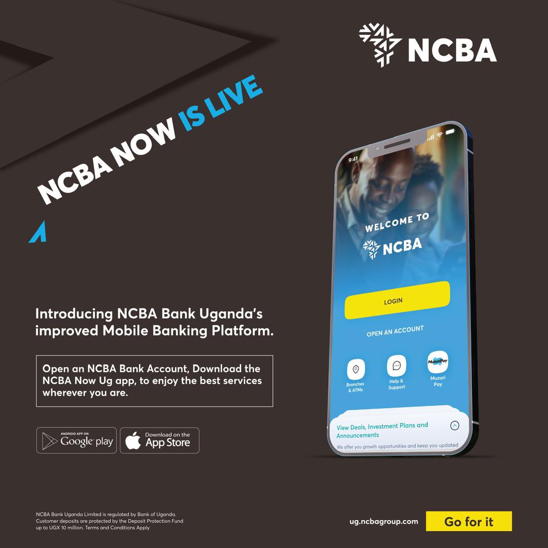 NCBAUganda's tweet photo. Your bank, wherever you are.

We’ve upgraded your mobile banking experience! Introducing the newly improved NCBA Now Ug app designed to bring the best banking services straight to your fingertips, no matter where life takes you.

Open an NCBA Bank Account, download the NCBA Now Ug app to enjoy the best services wherever you are.
