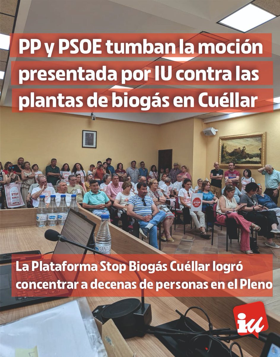 IUsegovia's tweet photo. ☣️IU propuso declarar Cuéllar libre de macroplantas de biogás con limitaciones urbanísticas y exigir a la Junta una moratoria 

📄La Plataforma Stop Biogás Cuéllar redactó la propuesta y pidió que se llevara a Pleno a todos los grupos, pero sólo apoyó IU

https://t.co/kkZs8eraFi https://t.co/0tyqSgEDFi