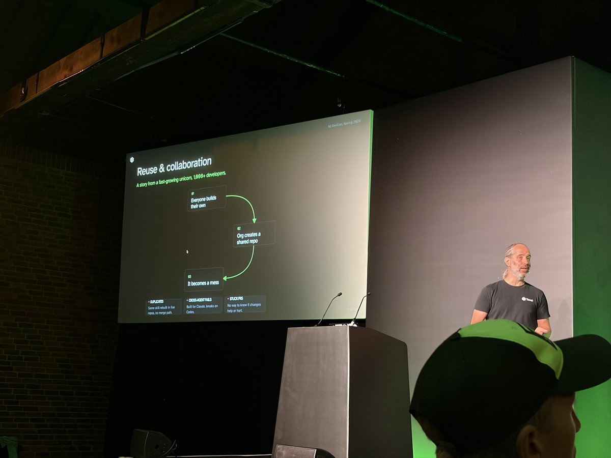 trieloff's tweet photo. Next step in your skills journey: it’s a mess #aidevcon https://t.co/VmmdVgLAlg