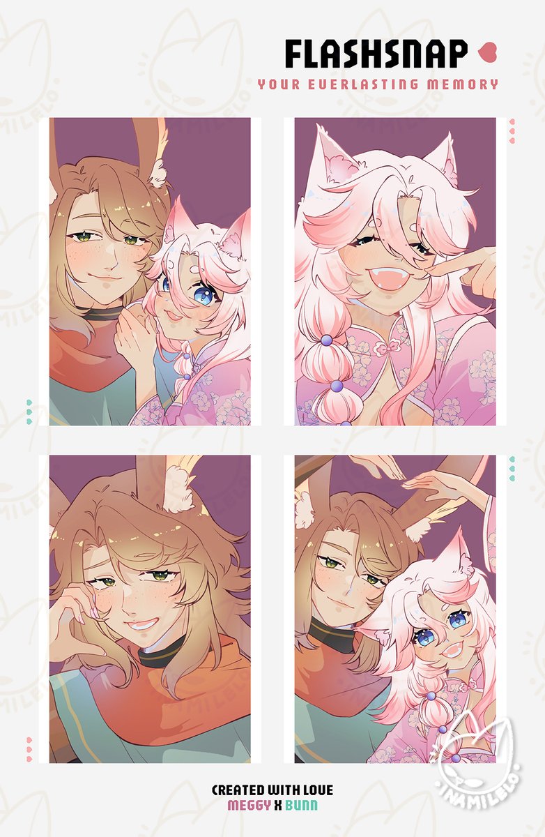 inamilelo's tweet photo. [ COMMISSION FOR HUS_BUNN AND MEGGY on VGen !]

Thankyou for commissioning me!

#VGenComm #VGenCommission #VGenOpen #Milelocomms #YCH 

[ YCH Photo strip comms open! Grab yours now! ] https://t.co/oMbz6ejKGP