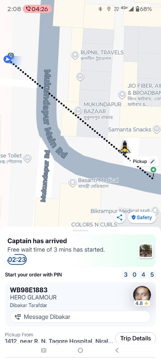 bsubharsi's tweet photo. @rapidobikeapp @RapidoCares  another one worst service from rapido.He did not arrived but he started https://t.co/2bddrd2SPt worst service you are providing? https://t.co/3Pbunfg9GW