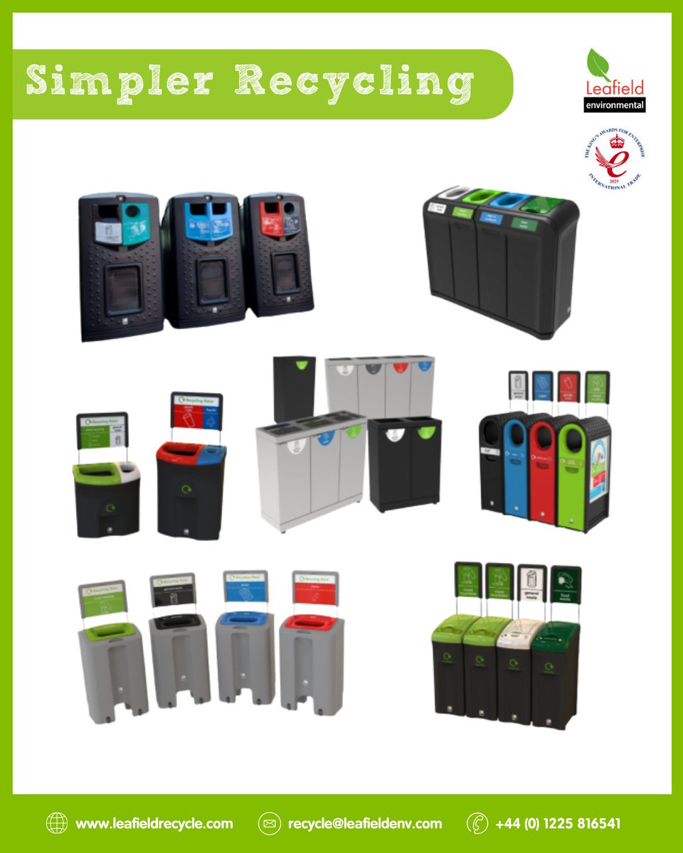 Leafield_enviro's tweet photo. Simpler Recycling doesn't have to be complicated. Our Recycling Bin range provides practical, durable solutions to help businesses manage waste streams clearly and efficiently.

Find out more👇
https://t.co/AIROP9z3lf

#SimplerRecycling #WasteManagement #RecyclingSolutions https://t.co/WNbiFIxRgG