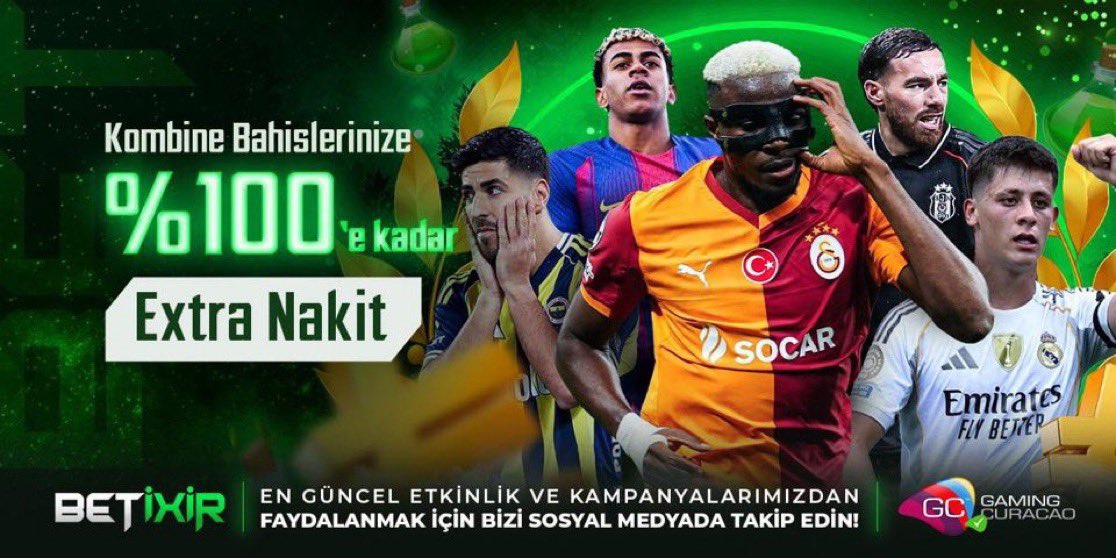 ixir_social_'s tweet photo. 🏆 #BetiXir 'de Kombine Bahislerine Özel %100 Ekstra Nakit Fırsatı‼️

⚡️  Kombine Bahislerinizde %100 'e Kadar Ekstra Nakit Promosyonu İle Kazancını Katla 🌟

👉#BetiXir 'de Kazanç Çok , Kaybetmek Yok👈

⏩ Promosyon Detayları ve Daha Fazlası İçin Tıkla https://t.co/Vahtqj21RC ⏪ https://t.co/gtS4yvDOJg