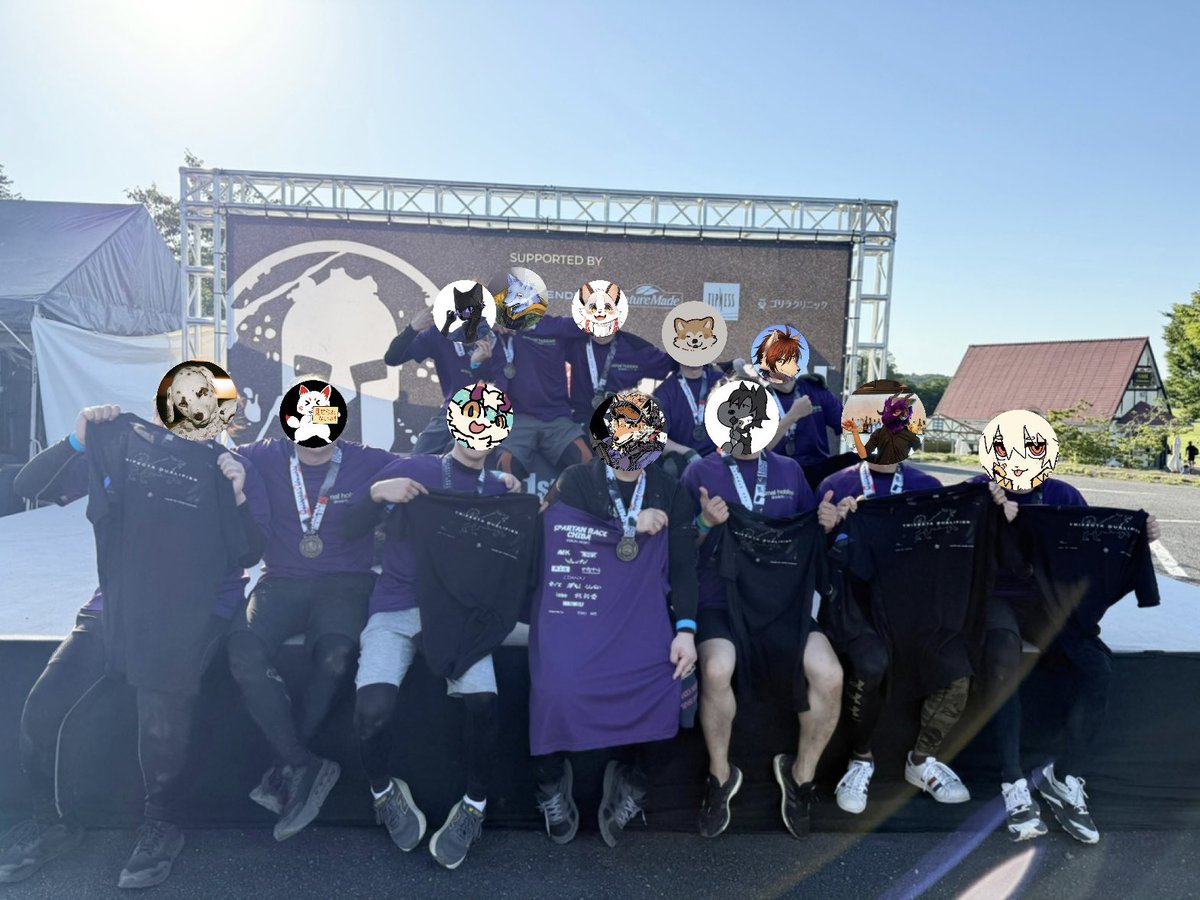 ayupiko_0305's tweet photo. 5/30 スパルタンレース千葉 SUPER 10K
トラブルもいくつかあったけどなんとか全員で完走できました🔥🔥🔥

藤堂も最高のTシャツデザインありがとう🫶🫶🫶

今年のフィニッシャーTシャツのデザインもかわいかった https://t.co/cWdVTuiC3b