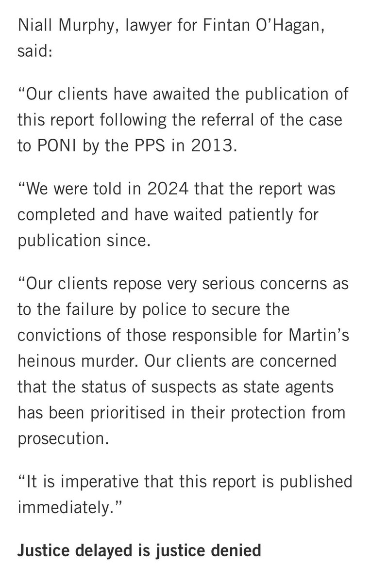 KRWLaw's tweet photo. Martin O'Hagan PONI Report - family 'Fobbed off' as police ombudsman blocks publication of murder report

Police Ombudsman is blocking the release of its own report into the failed police investigation of the 2001 murder of journalist Martin O’Hagan. 

https://t.co/WABOJ9IUzh https://t.co/jRI9RcUr7a