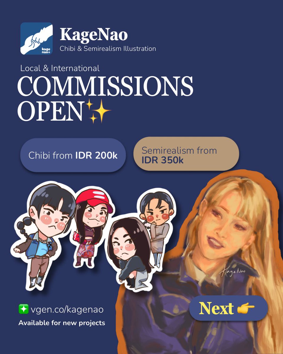 ShadowNaoto's tweet photo. COMMISSIONS OPEN! swipe for full price list ➡️

chibi &amp; semirealism available
IDR &amp; USD accepted
order via https://t.co/VtkNvWznsE

perfect for:
— OC &amp; fanart 🧑‍🎨
— gift for your bestie 🎁
— profile picture / avatar

DM or link in bio! https://t.co/sLKajMYMvv