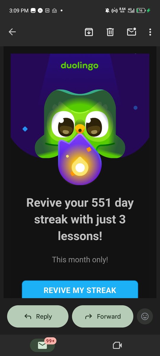 D_dabbler's tweet photo. Ahah, happy new month to you @duolingo https://t.co/T31EJJtLvF