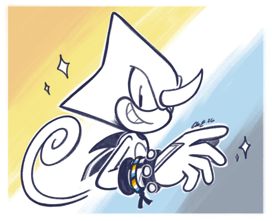 Rechi_C's tweet photo. Quick Espio sketch for Pride Month 🧡💛🤍🩵💙 https://t.co/FMamXu6dZS