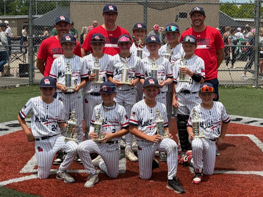 1MustangsNation's tweet photo. Mustangs 11u Walloch belted 7️⃣ HR’s &amp; had an extra inning walk off en route to a Runners Up finish at the NYB Indiana State Games (AA) this weekend‼️

#MustangsNation https://t.co/ReD7N0GrmR