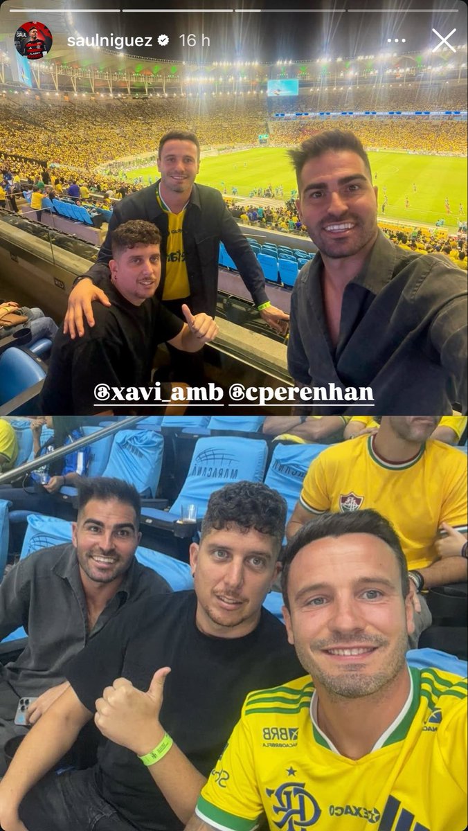 centraldosaul's tweet photo. Saúl com seus amigos ontem no Maracanã, no amistoso da seleção brasileira. 🇧🇷 https://t.co/P4ukRMbQMa