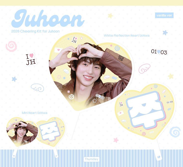 SweetForMelody's tweet photo. — Pre Order 𝟤𝟢𝟤𝟨 𝖢𝗁𝖾𝖾𝗋𝗂𝗇𝗀 𝖪𝗂𝗍 for #JUHOON By @thursday_jh 🇰🇷| INA GO

Slogan
IDR 285K DP IDR 185K
Uchiwa
IDR 300K DP IDR 200K
Mini Uchiwa
IDR 180K DP IDR 110K
Mini Keyring
IDR 150K DP 100K

୭ min 3slots fix price
୭ exc packing, fee co shopee
୭ due date: 06.06.2026 https://t.co/kWYNaXIyuT