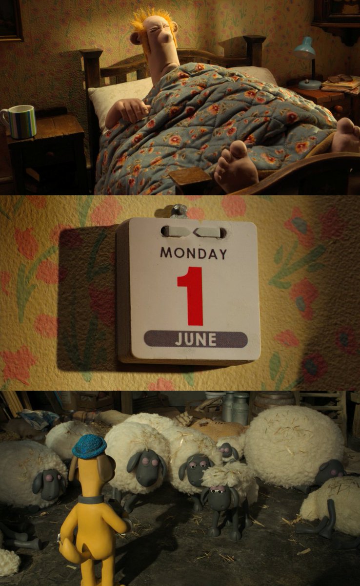 CineCalendar's tweet photo. Jun 1st - The events of The Shaun the Sheep movie begin. A few days later, bored of routine farm life, Shaun hatches a plan to take a day off.

📽️📅 Shaun the Sheep Movie (2015) https://t.co/tPiW1utQSC