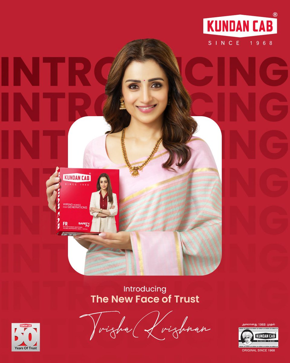 trishaoffl's tweet photo. New Brand Ambassador for #KundanCab 

@trishtrashers ❤️
#Trisha #Trishakrishnan https://t.co/PKa50NyXzG