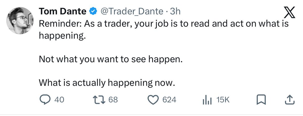 bobbthetrader's tweet photo. I always ask myself one question when analysing the chart 

“What is price doing now” https://t.co/onKytzLFxT