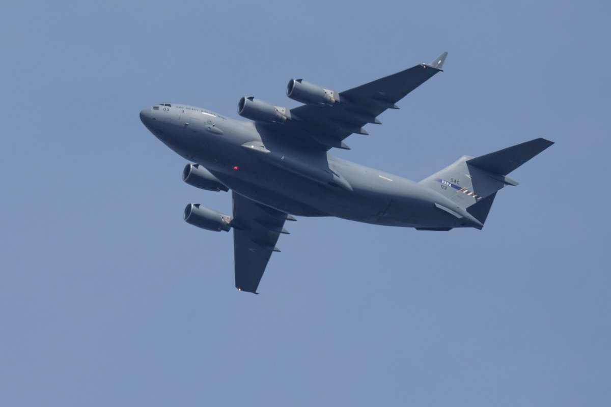 Pfalzfoto's tweet photo. Flug von Pordenone/Italien nach Ramstein/Deutschland.
#Boeing #C17 #Globemaster #SAC #NATO https://t.co/A7hPBnulZt