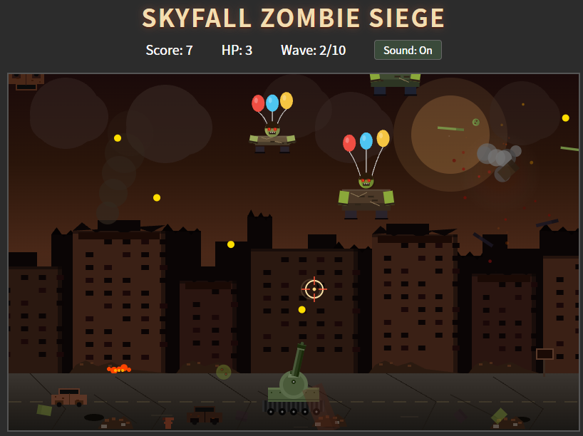 SdSummer2's tweet photo. 🧟 Survive the apocalypse!
"Skyfall Zombie Siege" is live on ZD Tech!
Defend your base, upgrade weapons, fight endless waves of zombies.
Play directly in your browser — no downloads needed.
👉 https://t.co/5blUMJFBNU https://t.co/xLcq1hG66J
