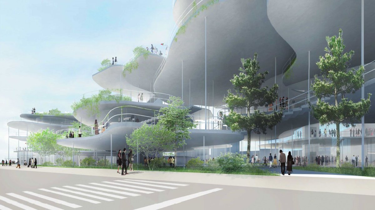BOHE_BABE's tweet photo. 徳島県立ホールの建て替えをヴェネツィア・ビエンナーレ金獅子賞の建築家、石上純也が設計したが、下から慶應で文化資本溢れる後藤田知事が止めて、場所も設計も変えようとしたら公募不調で工事費も爆上がりしそうな状況。石上氏の原案見てみたら、これだけで客呼べそうなインパクトある。すご。 https://t.co/eC3PEBdvt9