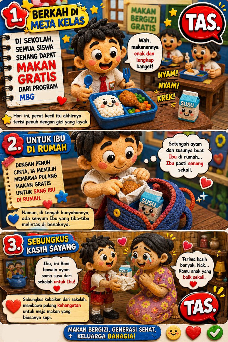 mileaa56's tweet photo. Di meja kelas, berkah MBG hadir setiap hari. Anak-anak tersenyum, belajar lebih semangat, dan semua ikut senang

#LanjutkanMBG #NEWWAV_ALBUM_RELEASE #MatchDay1GarudaMuda
Piala AFFU19 BankSumut https://t.co/xjL0yGTKJD