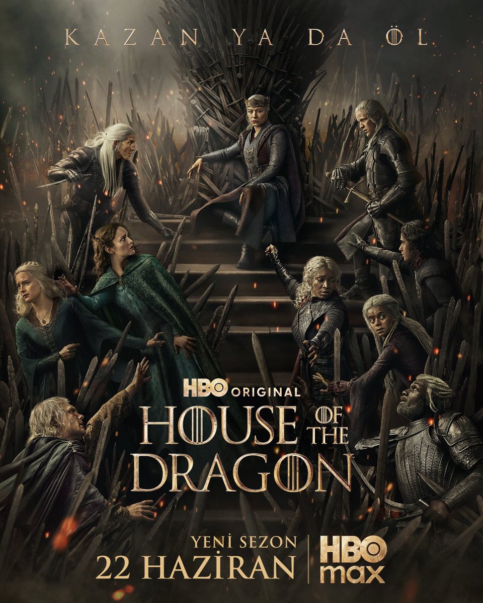 HODTurkey's tweet photo. House of the Dragon, 3. sezonuyla bu ay ekranlara dönüyor. https://t.co/MIyY1MgfVt