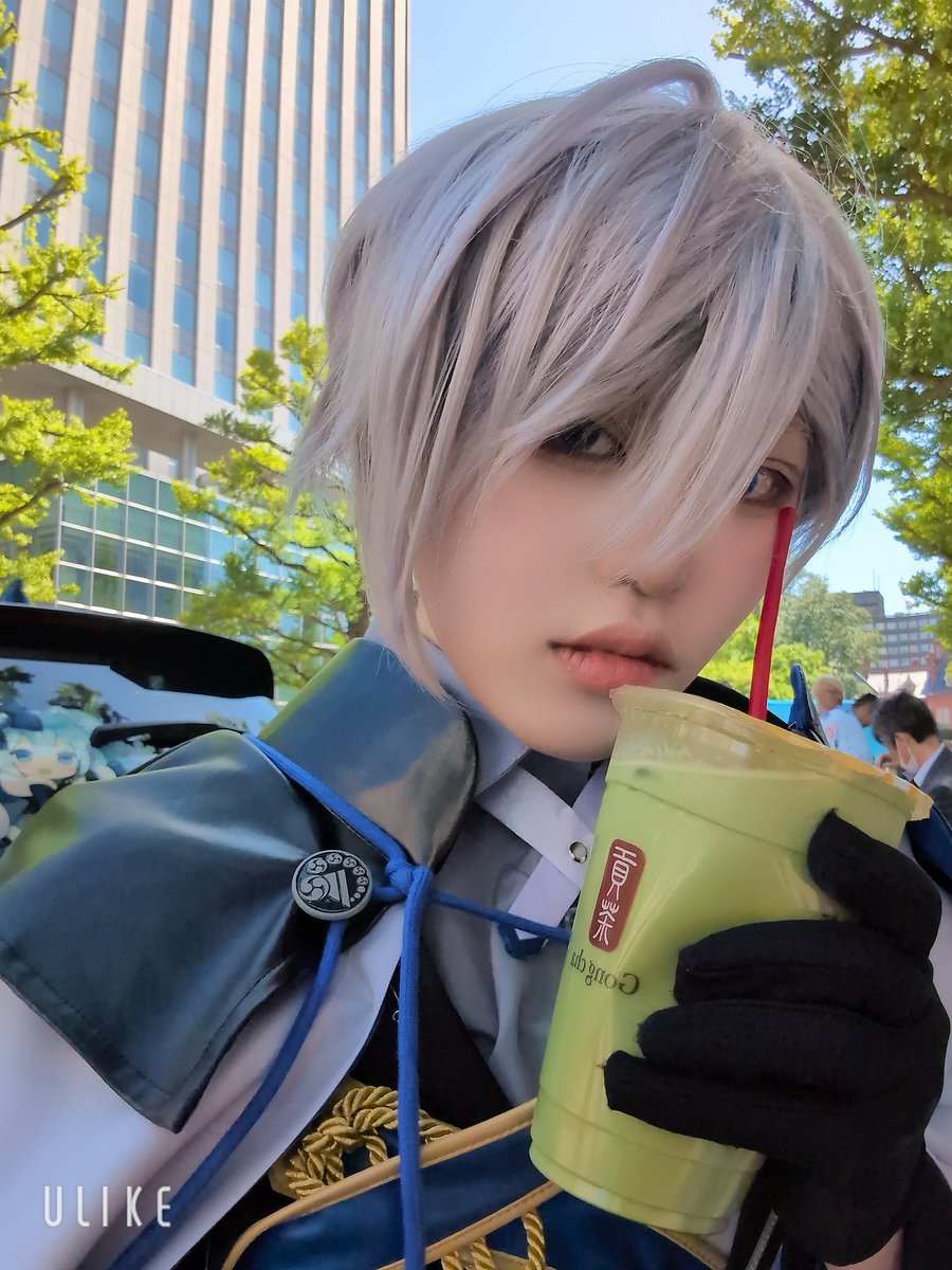 1no_Pudding_'s tweet photo. ⚠コスプレ/Cosplay
昨日のゴリ重加工私です、現実もこれになりたい
ゴンチャ美味しいね〜〜😭😭 https://t.co/7NArGlCuN9
