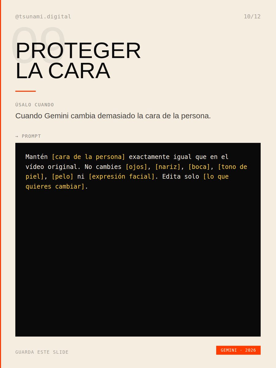 tsunami_digital's tweet photo. — Anuncio de producto
— Efectos de acción
— Proteger la cara
— Cambio de ángulo

Guarda este carrusel. Lo vas a necesitar.

#prompts #edicionvideo https://t.co/oLv7dOv4u3