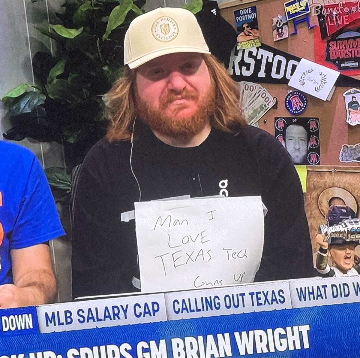 OhioTate's tweet photo. I can confirm that Liam Blutman paid up on his bet with Jason Williams by wearing Texas Tech gear on National Television this morning. https://t.co/ECXxLKzbqB