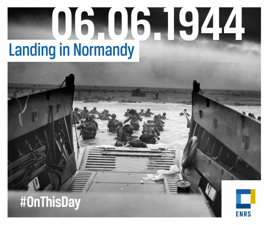 enrs_eu's tweet photo. #OnThisDay in 1944, Allied forces landed on Normandy's beaches - opening a second front that forced Germany to divert troops from the East. The liberation of France followed, and ultimately Germany's defeat in 1945. https://t.co/PLO8HCvm4q