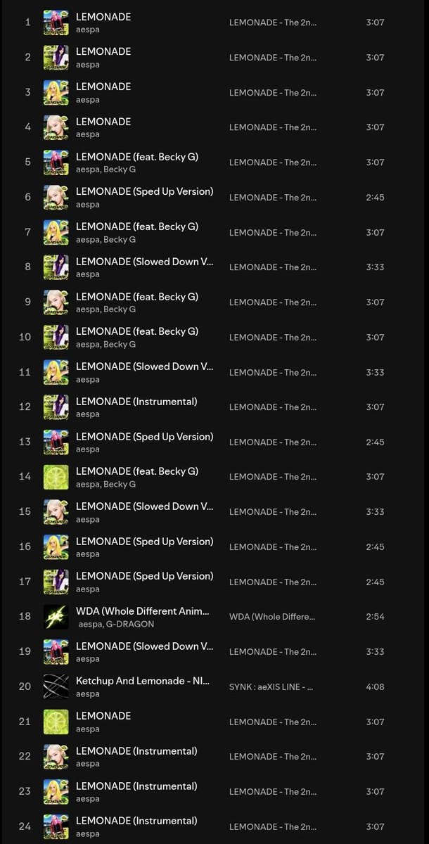 army_mikas70705's tweet photo. why did you block me if you are so confident calling army streams bots when aespa literal tracklist in image.png and image_2.png shows twenty versions of the same song just to push numbers and they only got two million don't talk about organic success then block like a coward😂😭 https://t.co/tpoxtXyuwn