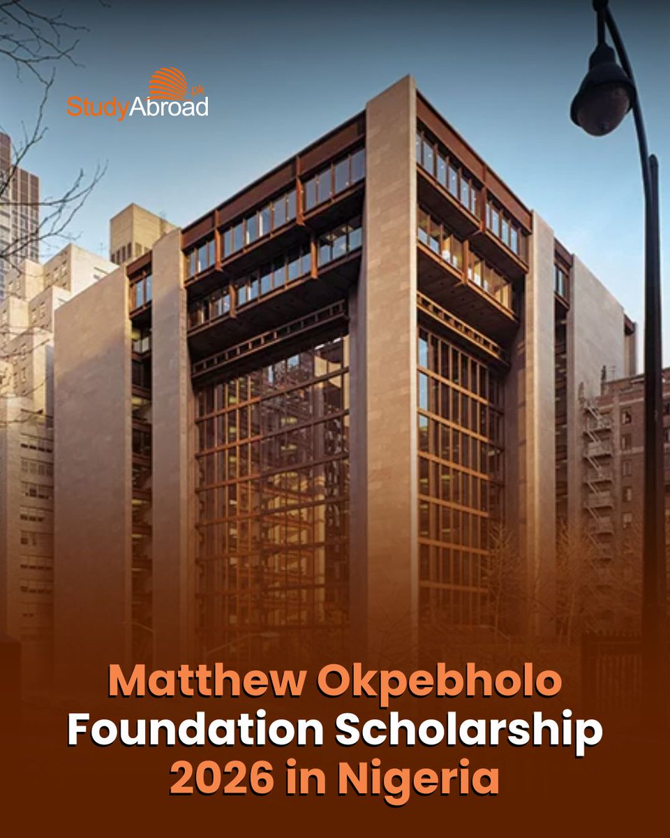 PkStudyabroad's tweet photo. Matthew Okpebholo Foundation Scholarship 2026 is now open!

Undergraduate Students
Educational Financial Support
Opportunity to pursue higher education
🔗 Apply Now:
https://t.co/pq3aHiGkvW

#NigeriaScholarship #Scholarship2026 #HigherEducation #StudentSupport https://t.co/9K7Qf2FHKB