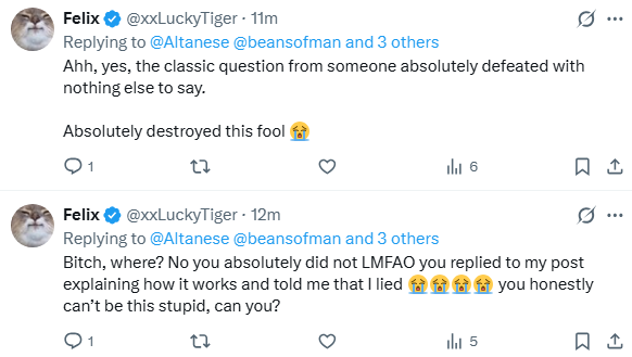 Altanese's tweet photo. This guy and his weird obsession with 'defeating' someone on Twitter are proof that men's mental health needs to be taken more seriously. https://t.co/KgzCShfqb0