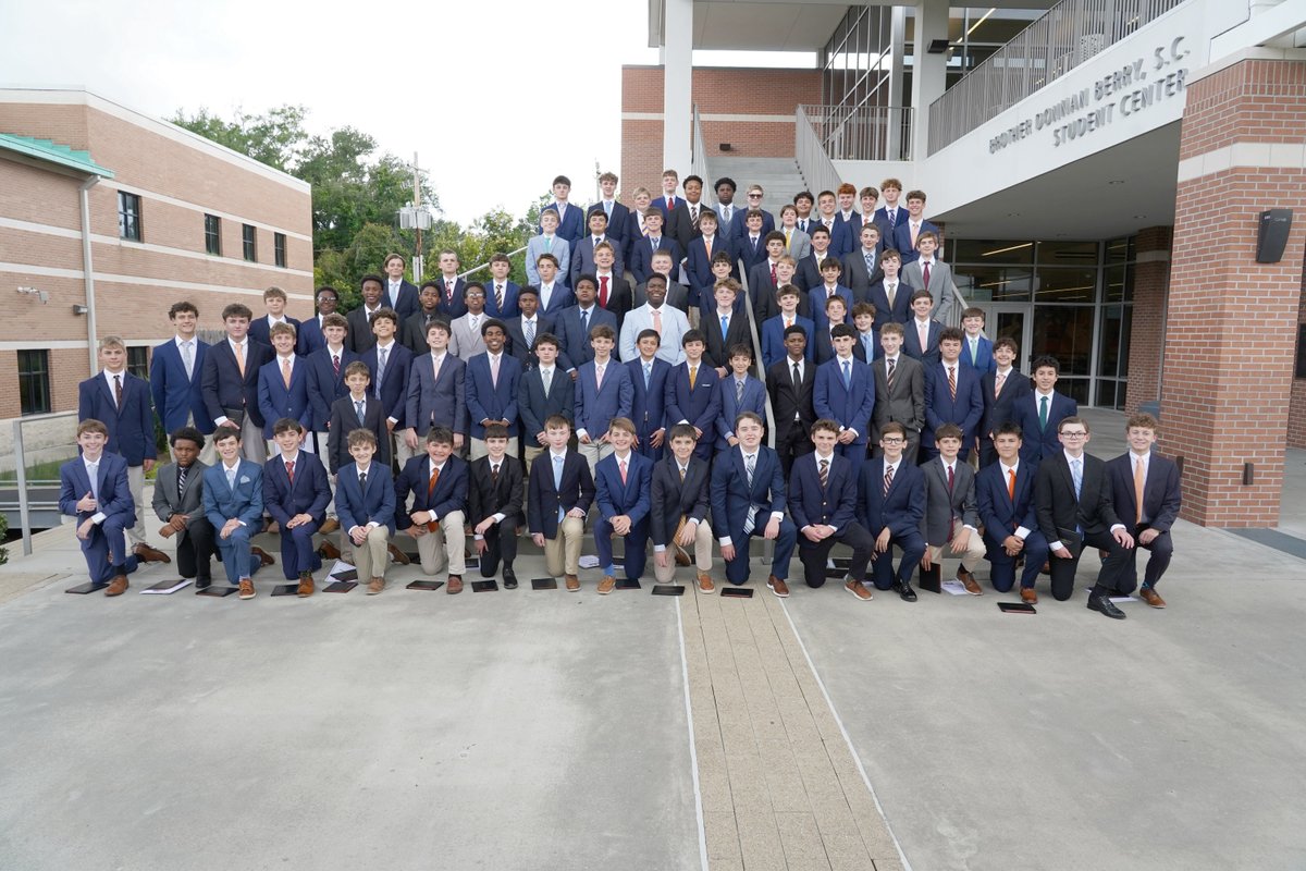 CHS_BR's tweet photo. We recently celebrated the young men of the CHS Class of 2030 and their promotion to 9th grade. A special congratulations goes to Carter Gulotta whose classmates voted as the recipient of the Pete Boudreaux ’59 Courtesy Award. Way to go, gentlemen! https://t.co/nbOMexEtE3