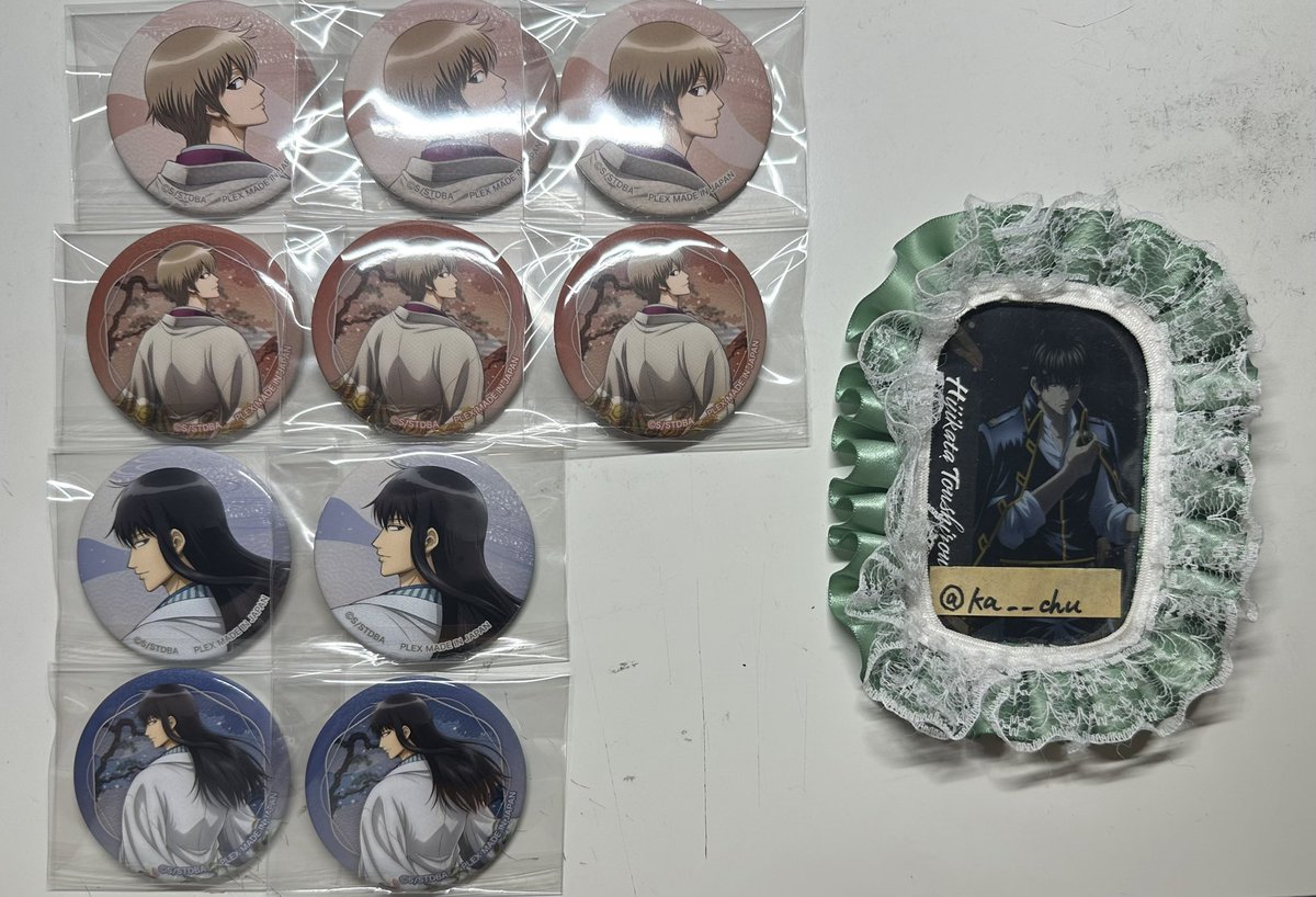 ka__chu's tweet photo. 《銀魂 和装×振り向き ver 缶バッジ 交換》

求┊土方

譲┊沖田 桂

※引き、アップ纏めての交換のみ

※桂を含むお取引優先 https://t.co/UyWCufcfGL