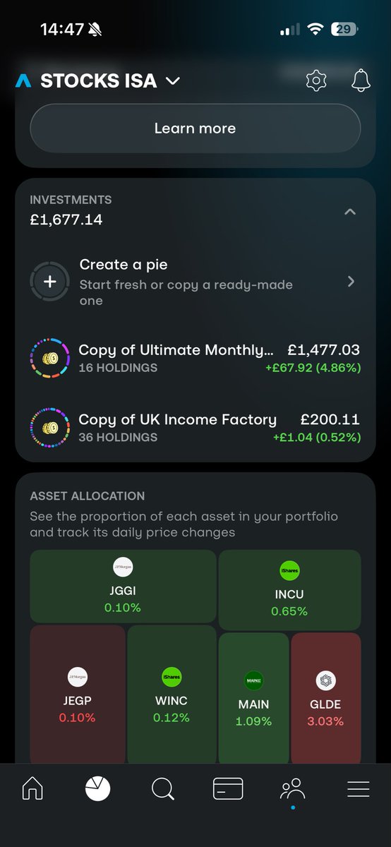 FIndexDib's tweet photo. Stocks and Shares ISA doing great for me only started this middle of March. The plan now is to get this to £100 monthly dividends. Anyone got some stocks to buy? https://t.co/8oT3MwAEIo