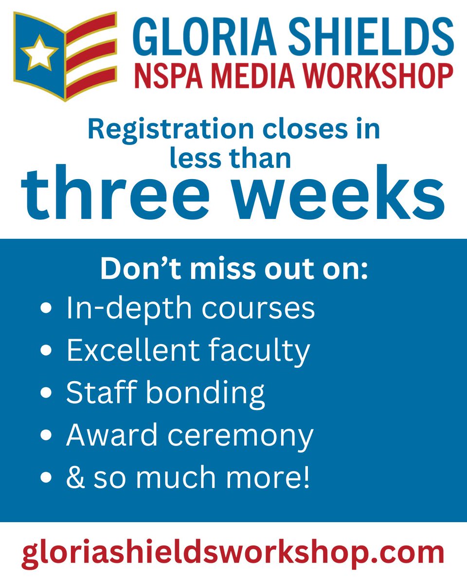 NSPA's tweet photo. Join us in Dallas this summer and get the training that your staff needs! The Gloria Shields NSPA Media Workshop is the place to be this summer to take your skills to the next level. Check out all the workshop has to offer and register by June 19:  https://t.co/Fso7sMs2gp https://t.co/x9Aa1LFMSg
