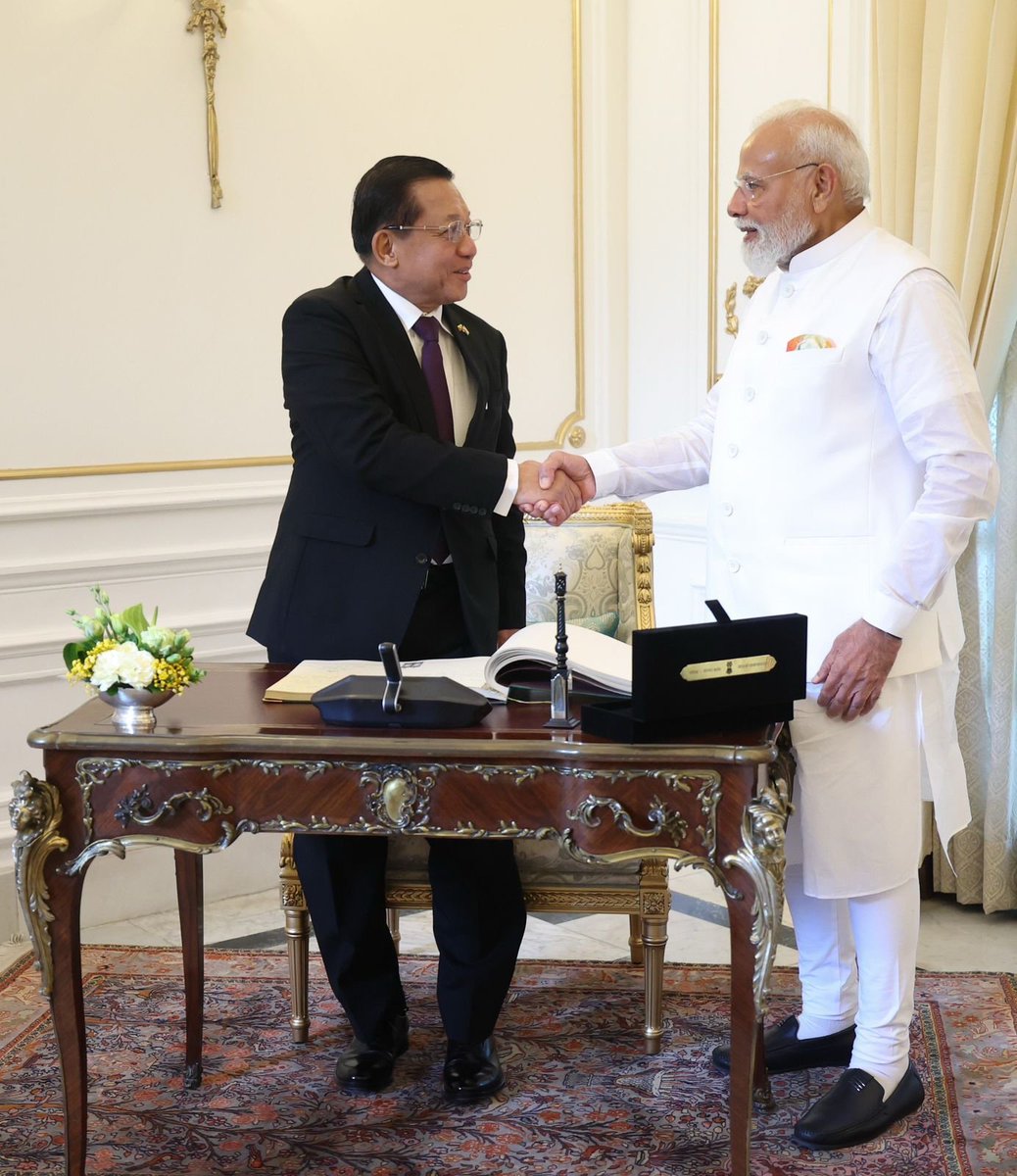 narendramodi's tweet photo. Our talks covered ways to deepen cooperation in trade, rare earths, healthcare, connectivity, heritage restoration and capacity building. We also agreed to work closely in areas such as maritime security, cyber security and more. https://t.co/1xTyJ2RiI0