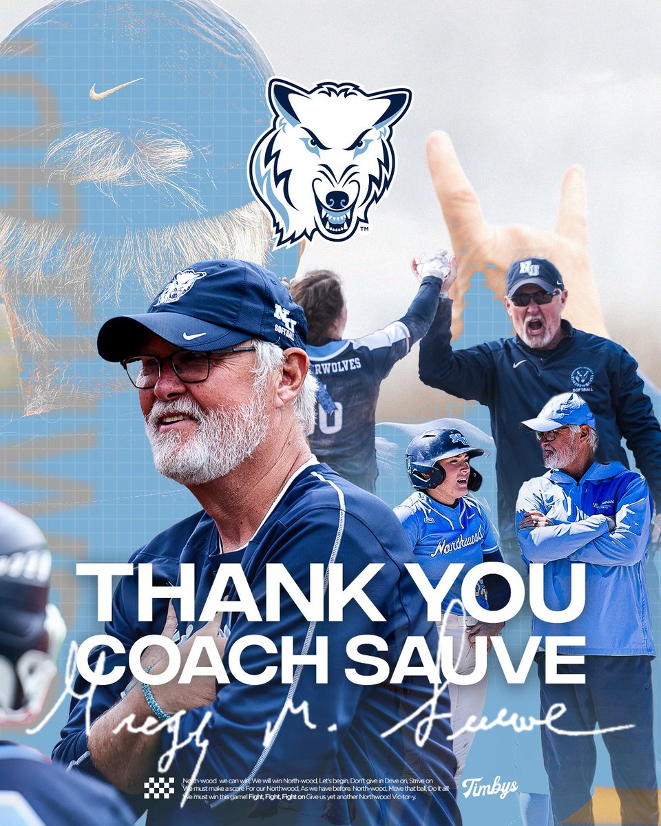 nutimberwolves's tweet photo. 🥎 | After 10 seasons leading the Timberwolves, Gregg Sauve is retiring as the winningest coach in Northwood softball history.
Thank you, Coach Sauve, for a decade of leadership, championship moments, and the lasting impact you made on our student-athletes and program!
#rolltimbys🐺
https://t.co/YRHCAxYuPw