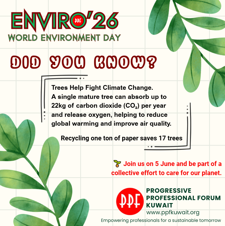 ppfkuwait's tweet photo. Join ENVIRO'26, PPF Kuwait's community beach clean-up initiative at Mahboula Beach 5 June 2026
⏰ 5:30 AM – 8:00 AM
Register before the deadline.📝 Registration:
 https://t.co/fNaAvSJX7g #WorldEnvironmentDay #PPFKuwait #ClimateAction #CleanOurBeach #BeachCleanup #SaveTrees🌍♻️🌱 https://t.co/LjLLLqnmUQ